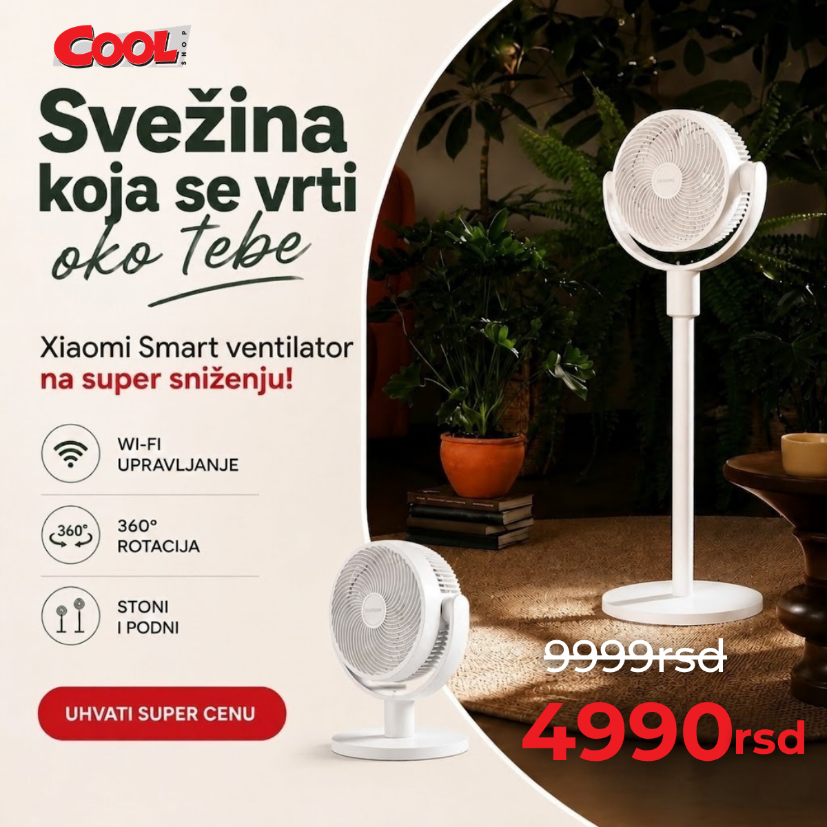 Xiaomi Smart BHR9849EU ventilator Wi-fi 18W - Cool Shop